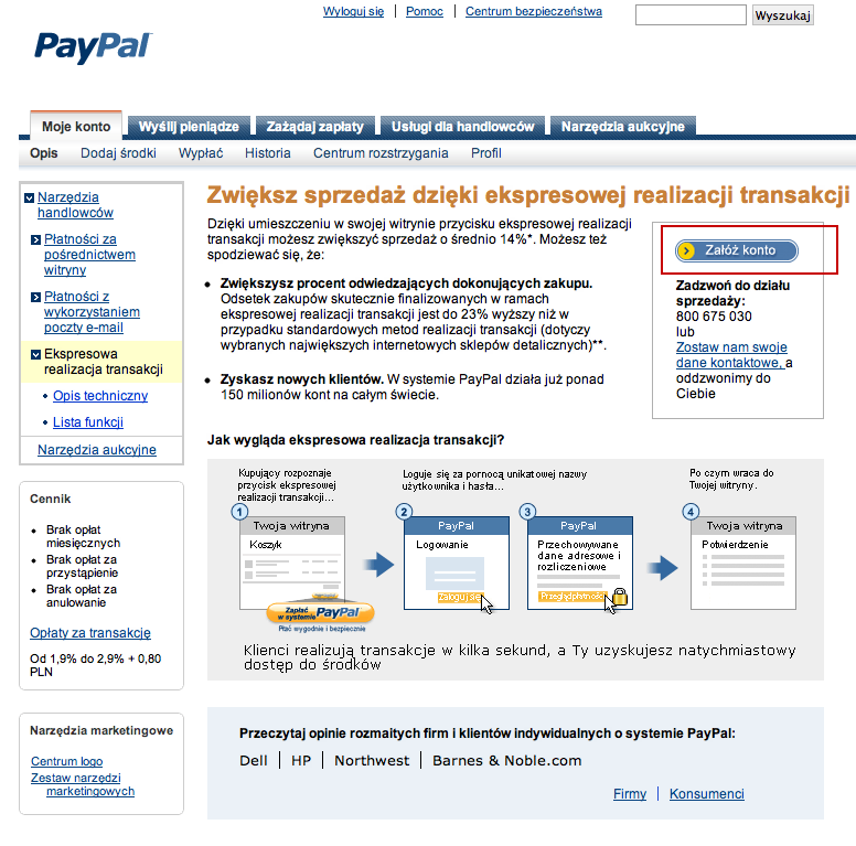 4 Akceptuj platnosci w trybie online PayPal