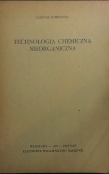 Technologia chemiczna nieorganiczna /7203/