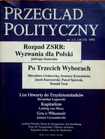 Przegląd polityczny nr 1-2 (14-15)1992.