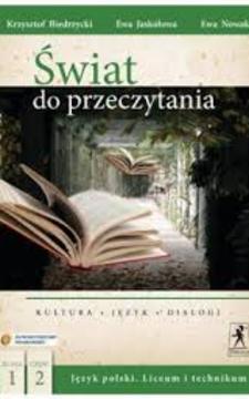 Świat do przeczytania 1 część 2 LO Język polski Podr./113617/