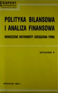Polityka bilansowa i analiza finansowa /5741/