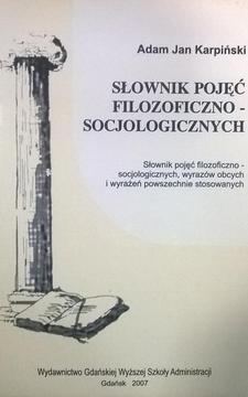 Słownik pojęć filozoficzno-socjologicznych /4247/