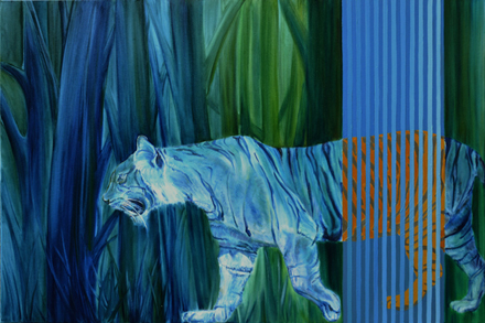 Buddha Tiger, 2015, olej na płótnie, 80 x 120 cm / Buddha Tiger, 2015, oil on canvas, 80 x 120 cm