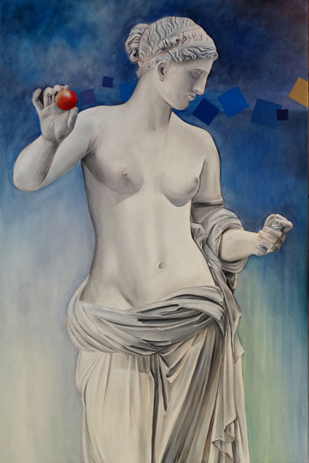 Greco_Roman_exercises_-_Aphrodite_from_Arles__2019__olej_plotno__120_x80_cm