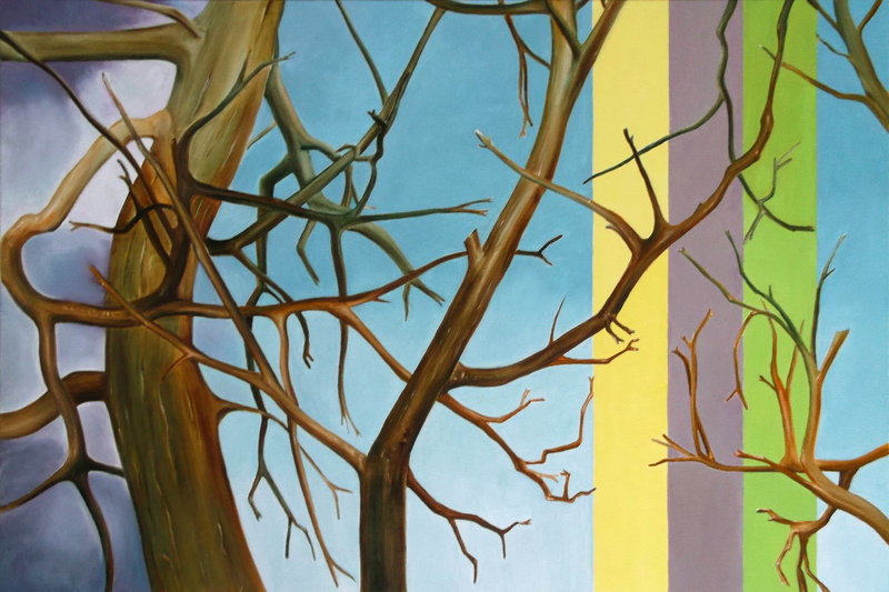 Trzy drzewa, 2016, olej na płótnie, 80 x 120 cm / Three Trees, 2016, oil on canvas, 80 x 120 cm