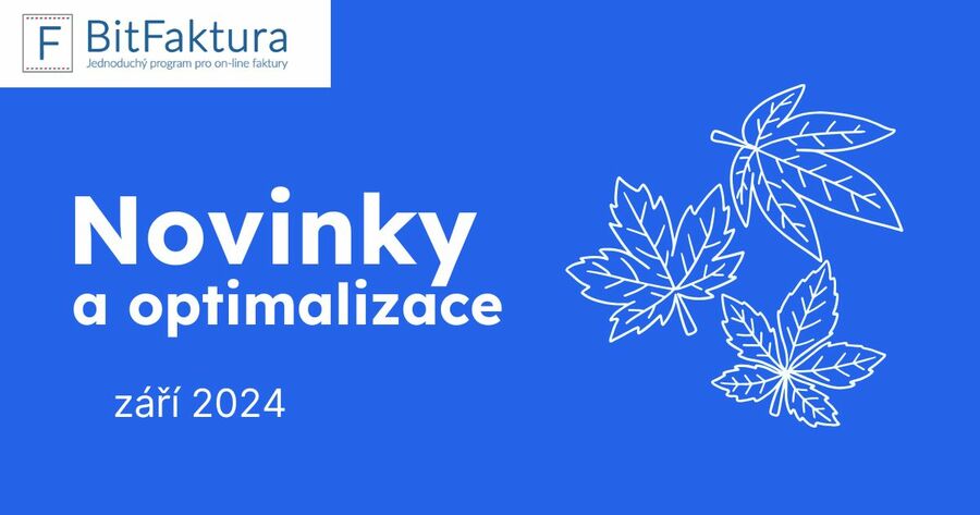 Novinky a optimalizace - zari 2024