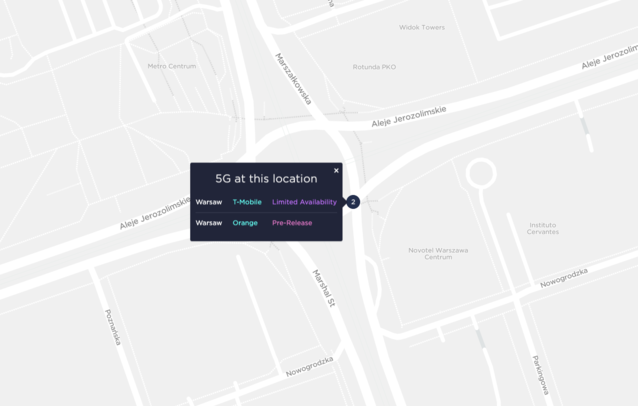 Mapa wszystkich instalacji 5G na świecie