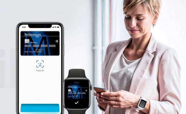 Płatności Google Pay, Apple Pay, Garmin Pay i Fitbit Pay dostępne dla przedsiębiorstw w Banku Millennium