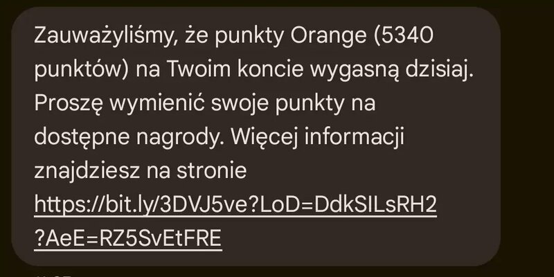 Wygasanie punktów Orange to kolejne oszustwo - teraz przez "bezpieczny" RCS