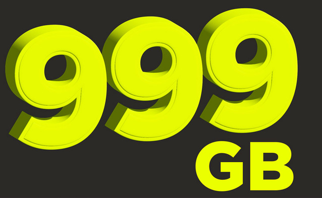 W a2mobile otrzymasz 999 GB