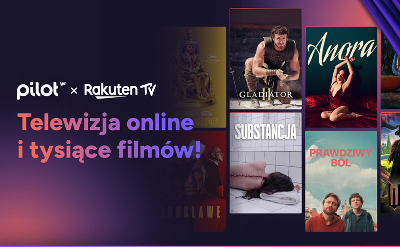 Filmy z Rakuten TV na platformie Pilot WP