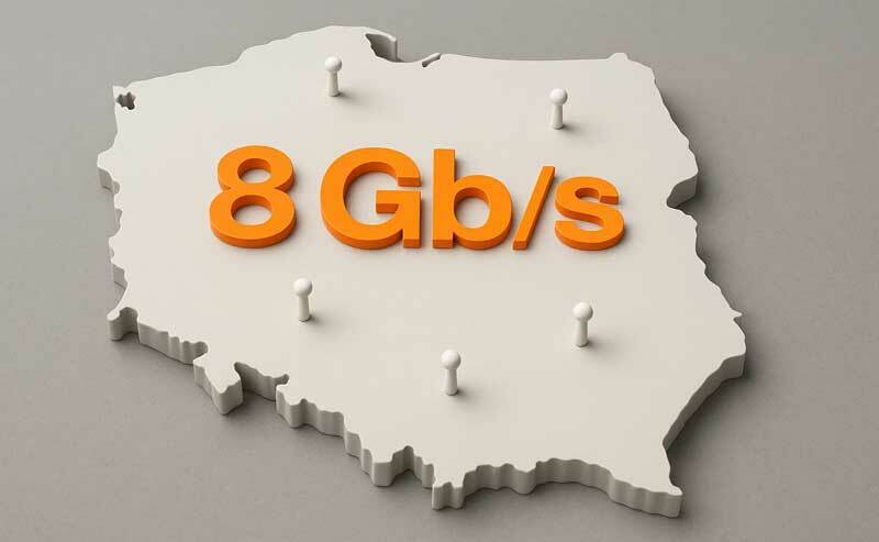 Orange włącza 8 Gb/s w 50 miastach