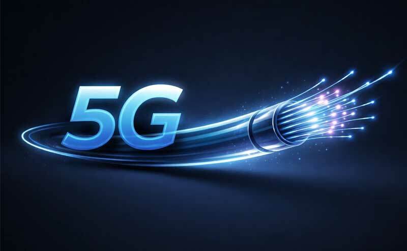 5G dogania światłowód