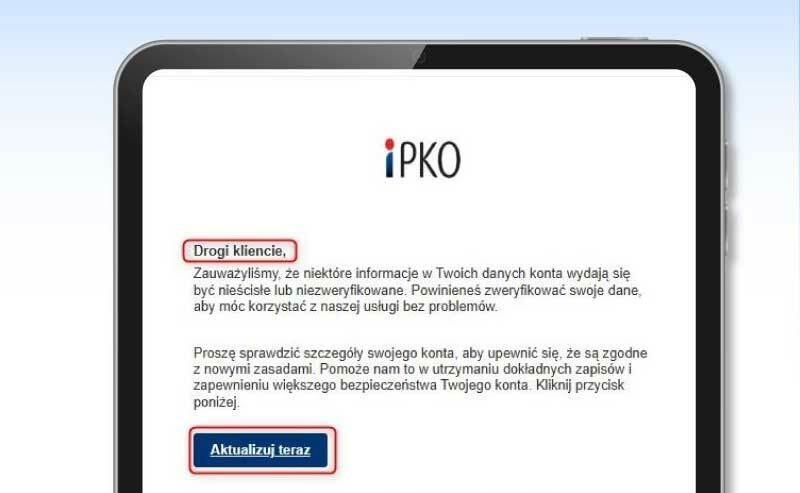 Oszuści podszywają się pod PKO - chcą wyłudzić dane logowania