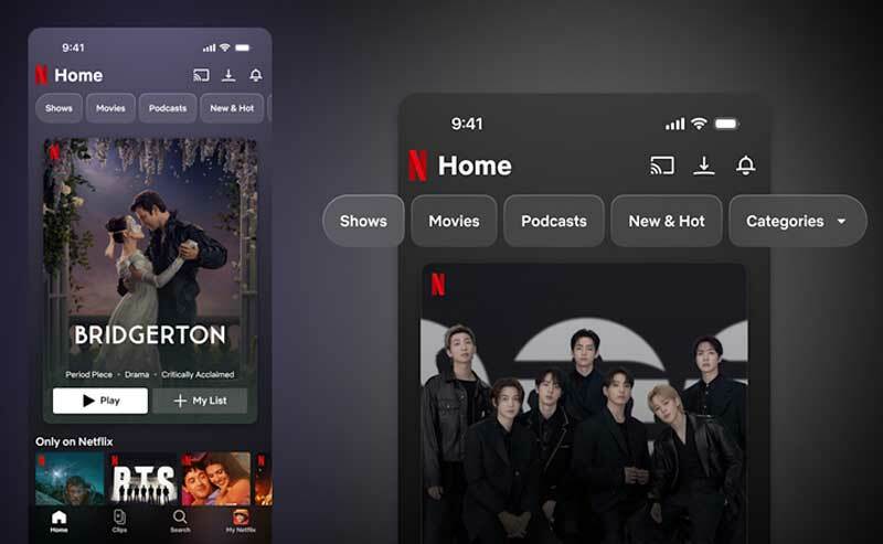 Netflix zmienia aplikację mobilną