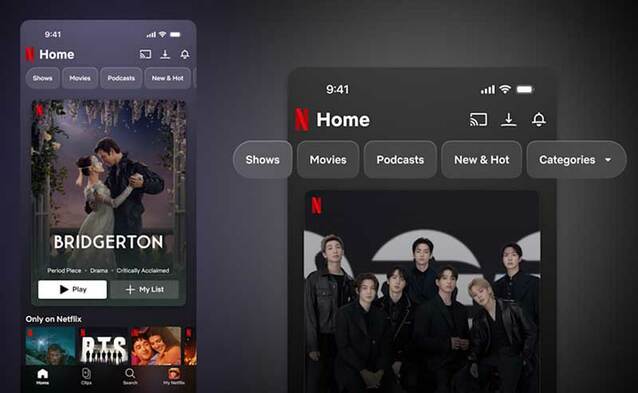 Netflix zmienia aplikację mobilną