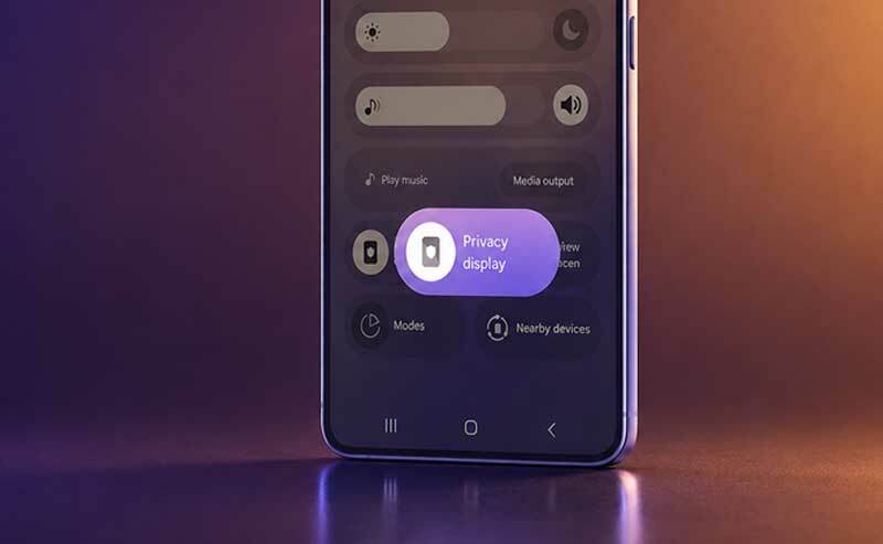 Oto ekran Samsunga z funkcją privacy display pod mikroskopem