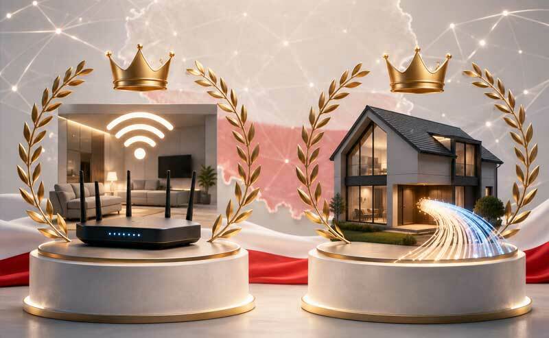 Dwóch liderów w jednym rankingu - tak wygląda internet domowy w Polsce