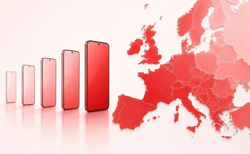 Mniej smartfonów trafia do Europy - zmienia się też układ sił