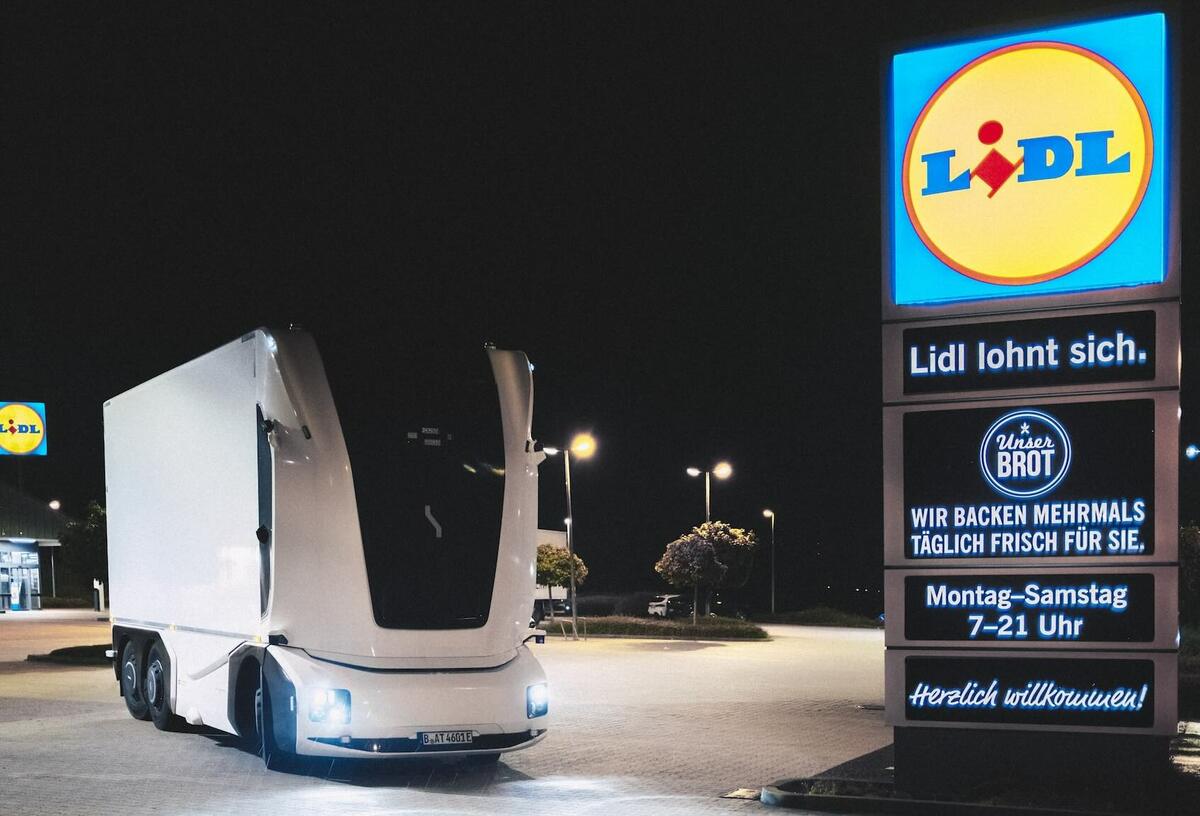 Lidl rusza z autonomicznymi dostawami — bezkabinnowy e-truck wyjechał na drogi