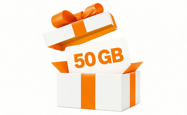 50 GB w prezencie