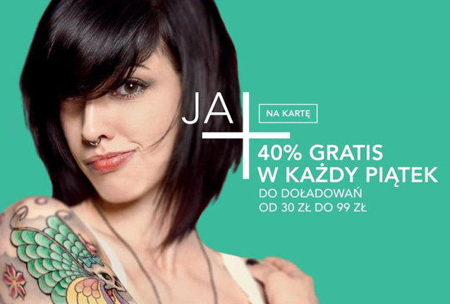 Plus: w każdy piątek 40% więcej za doładowanie internetowe