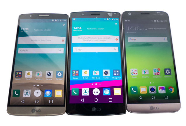 LG G3, G4, G5