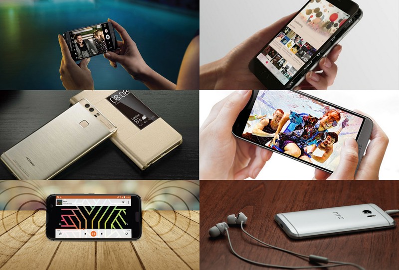 Porównanie topowych smartfonów - HTC 10, Huawei P9, Samsung Galaxy S7, LG G5, iPhone 6s
