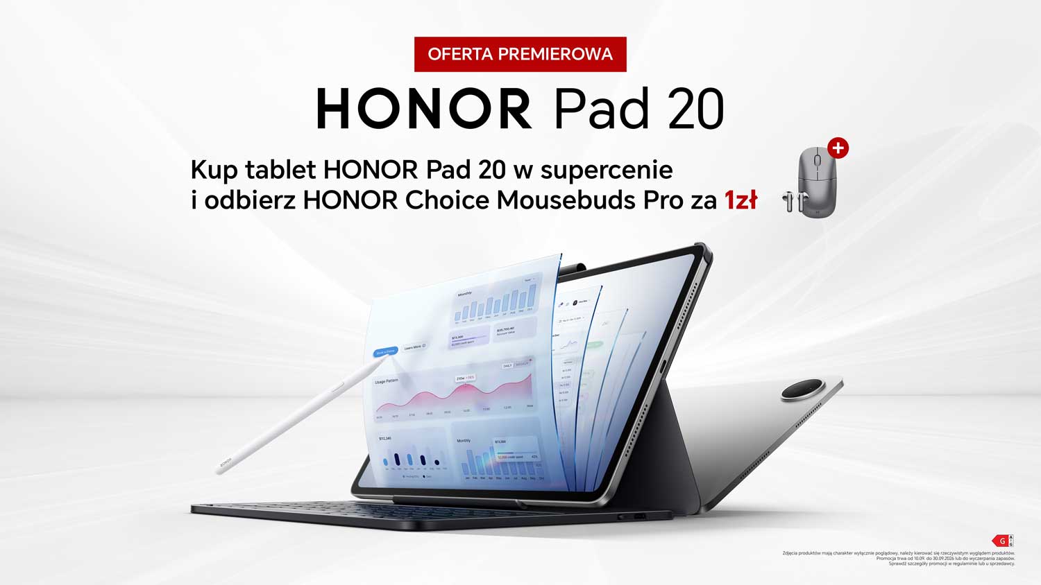 Tablet z ekranem 12,1 cala debiutuje w Polsce - w promocji dodatkowy sprzęt za 1 zł