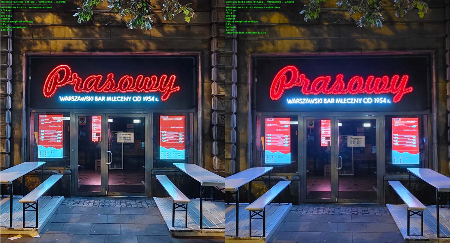 Motorola Razr Fold vs Samsung Galaxy Z Fold8 Ultra - który składany smartfon ma lepsze aparaty?
