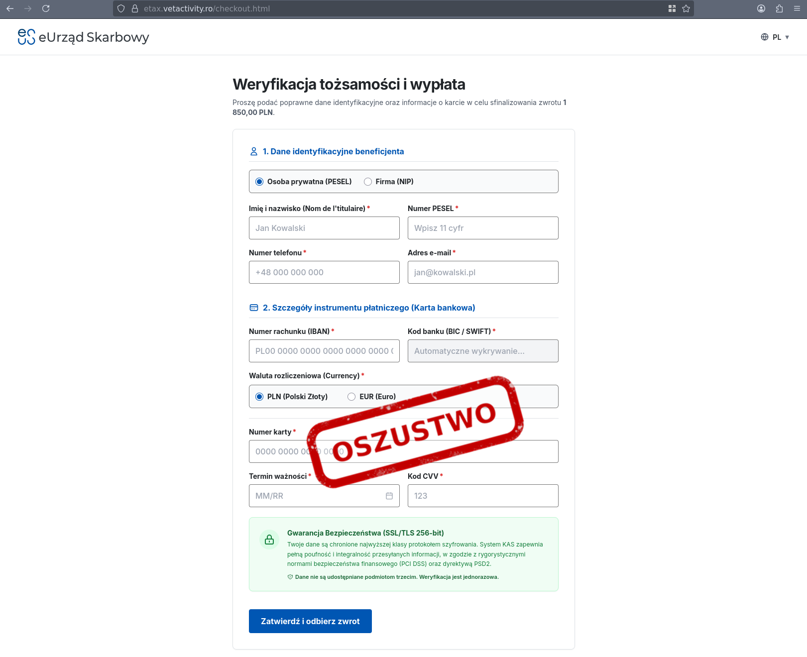 Dostałeś wiadomość o zwrocie podatku - lepiej uważaj