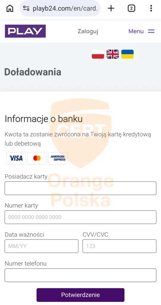 Play na celowniku oszustów