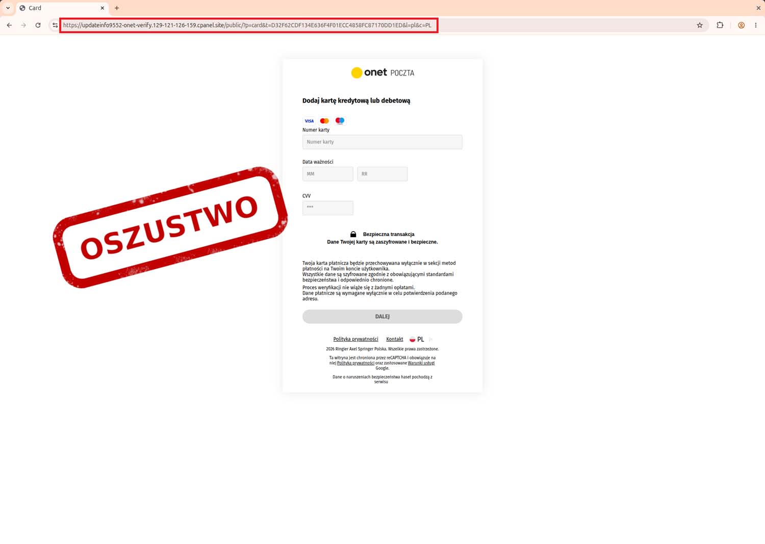 Straszą utratą dostępu do poczty