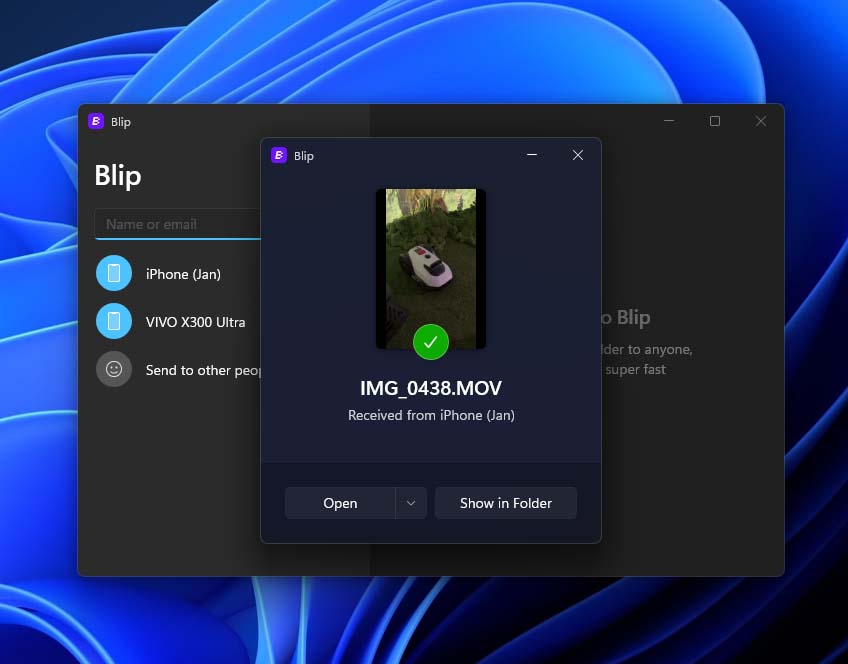 Blip - to lepsze niż AirDrop i Quick Share, bo działa na każdym urządzeniu