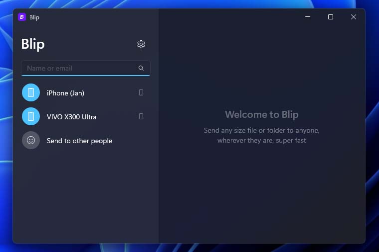 Blip - to lepsze niż AirDrop i Quick Share, bo działa na każdym urządzeniu