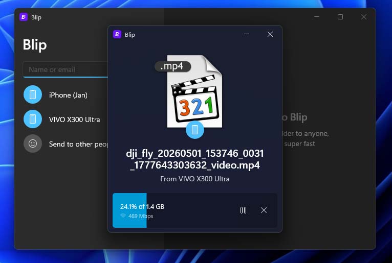 Blip - to lepsze niż AirDrop i Quick Share, bo działa na każdym urządzeniu
