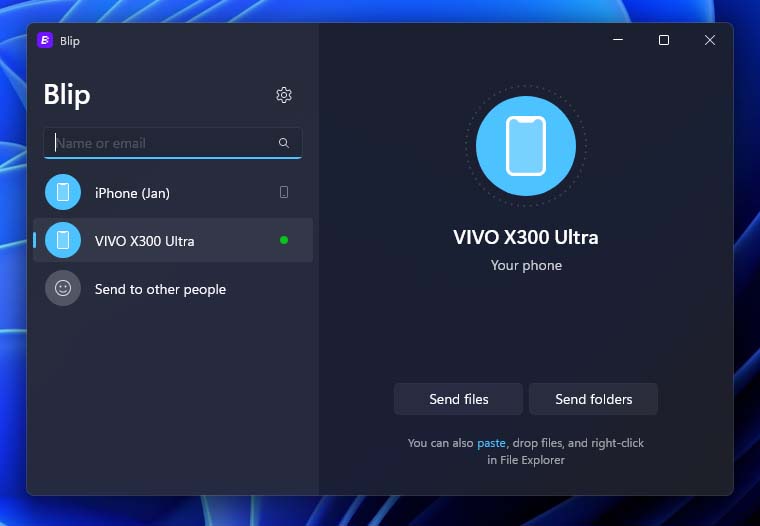 Blip - to lepsze niż AirDrop i Quick Share, bo działa na każdym urządzeniu