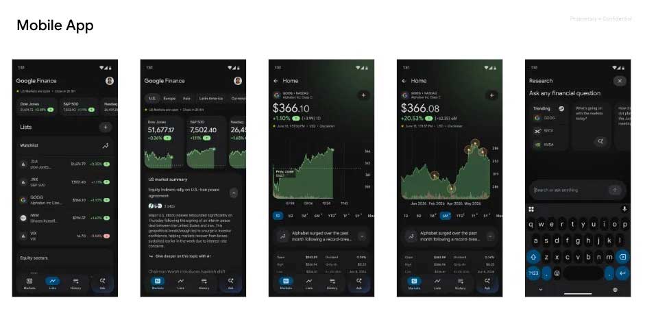 Google Finance po nowemu - aplikacja, raporty i analiza z AI