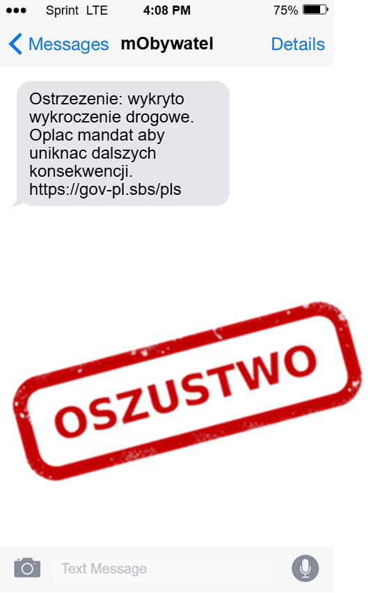 Dostałeś SMS o mandacie? Lepiej uważaj, to może być pułapka