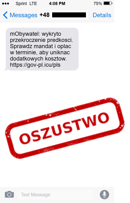 Dostałeś SMS o mandacie? Lepiej uważaj, to może być pułapka