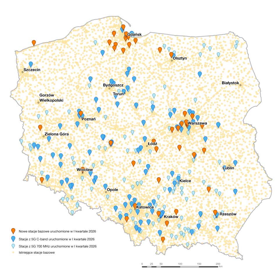 Orange rozbudowuje sieć - przybyło nowych stacji bazowych