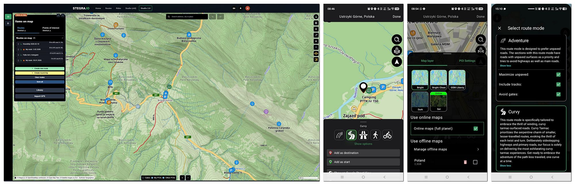 Mapy turystyczne, rowerowe, motocyklowe, 4x4, działające offline - najlepszy poradnik w polskim internecie