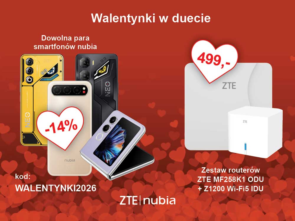 Zestaw dwóch smartfonów w promocji na walentynki