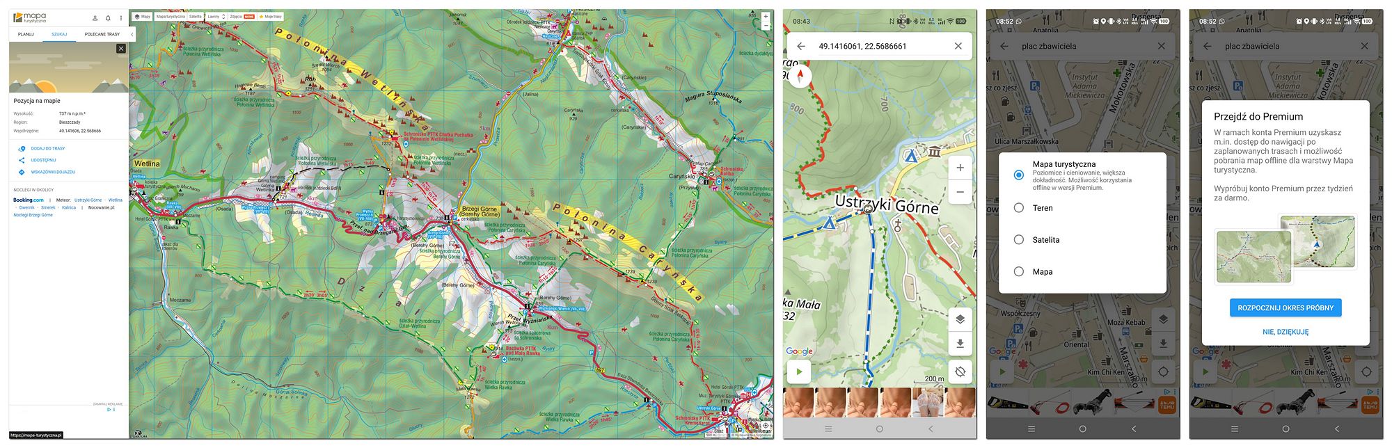 Mapy turystyczne, rowerowe, motocyklowe, 4x4, działające offline - najlepszy poradnik w polskim internecie