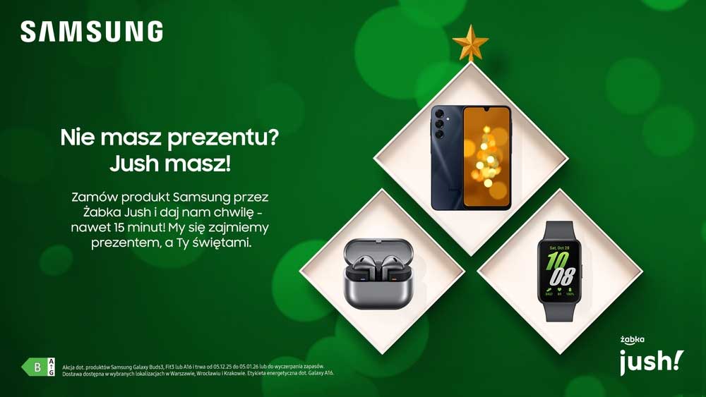 Urządzenia Galaxy z ekspresową dostawą przez Żabka Jush