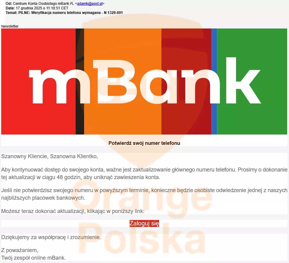 Nowe oszustwa na płatności - podszywają się pod mBank, Polsat Box i Apple