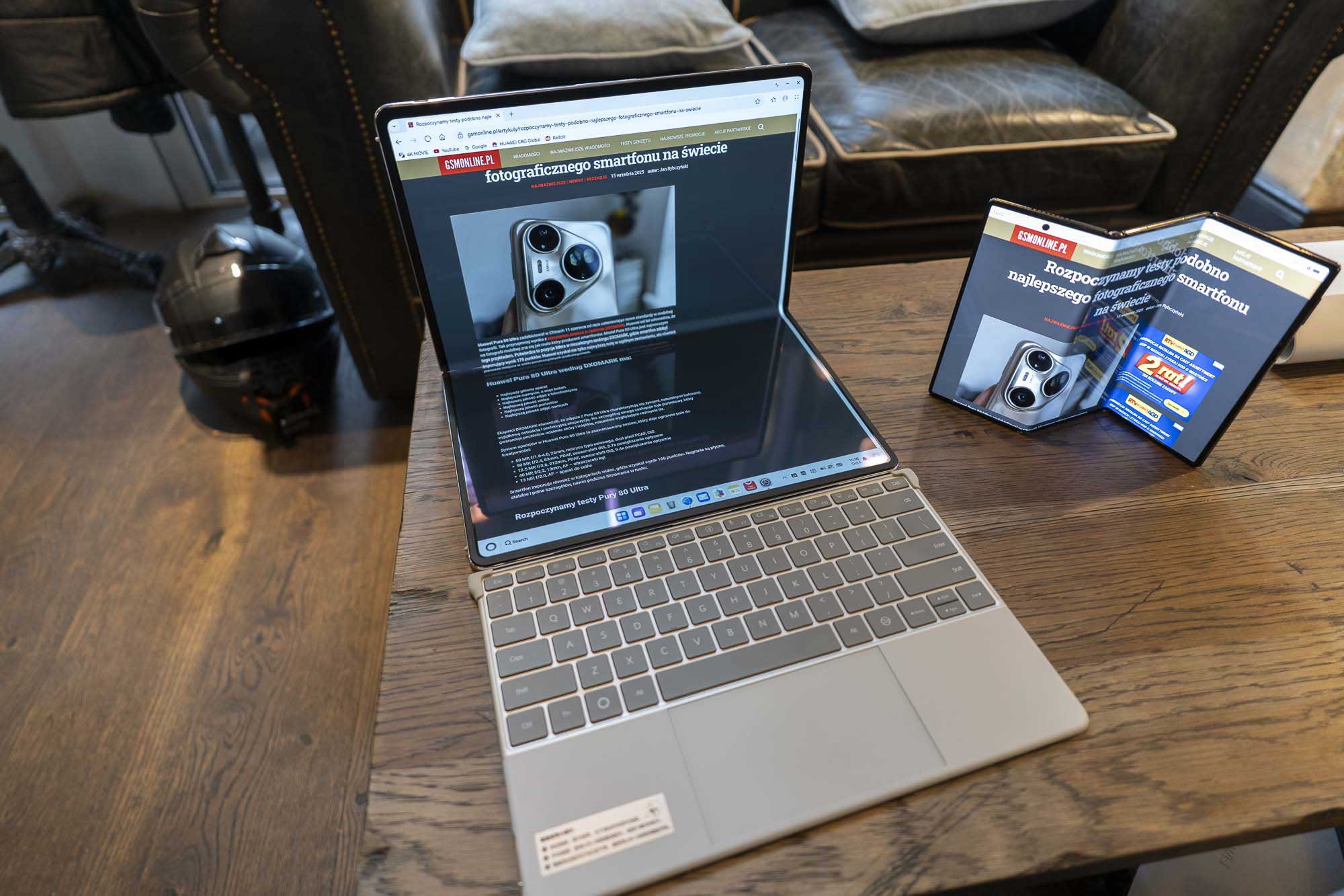 Huawei MateBook Fold Ultimate Design – kosmiczny składany laptop w w naszych rękach