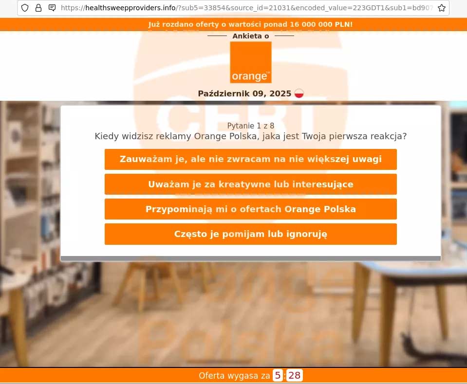 Nie, nie wygrałeś iPhone’a – Orange CERT ostrzega przed scamem