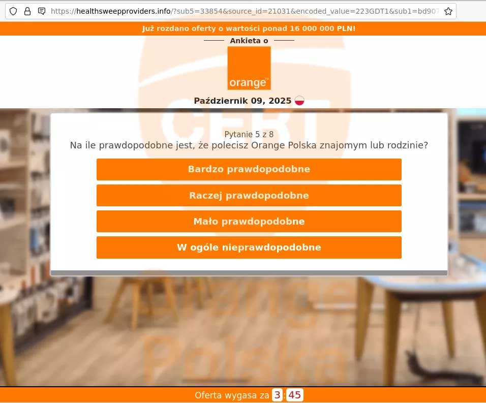 Nie, nie wygrałeś iPhone’a – Orange CERT ostrzega przed scamem