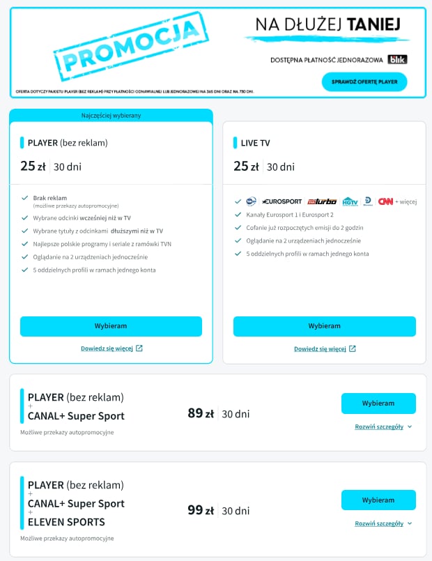 Player z nową ofertą od sierpnia